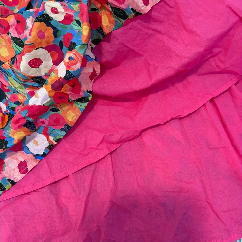 CHICSOUL
Floral Tiered Dress - Pink and Red, 2X - Picture 10 of 10